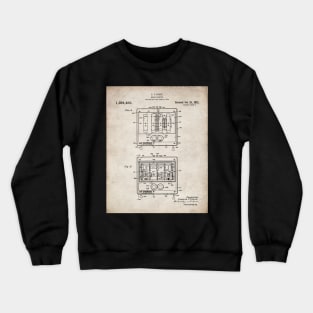 Toaster Patent - Baker Chef Kitchen Diner Decor Art - Antique Crewneck Sweatshirt